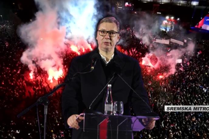 Vučić na skupu u Sremskoj Mitrovici: “Posebno hvala vama iz Doboja, žele nas jadne i na koljenima”